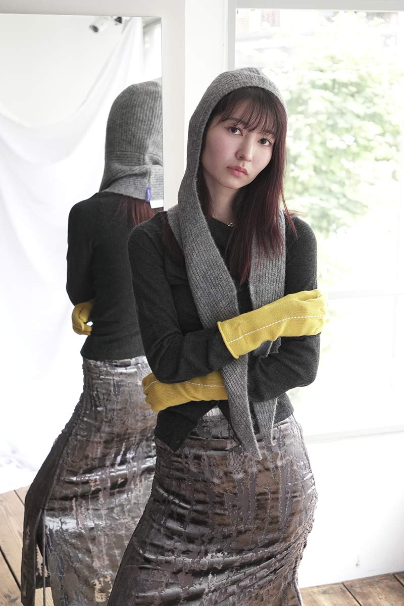 SHORT STITCH GLOVES / YELLOW [20%OFF]