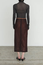 画像をギャラリービューアに読み込む, SHEER TRICOT SKIRT WITH INNER / CHOCOLATE