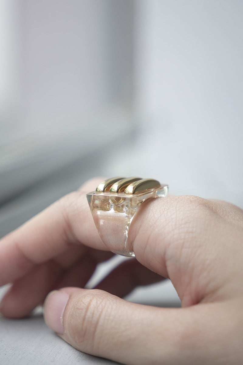RECTANGLE RING / CLEAR