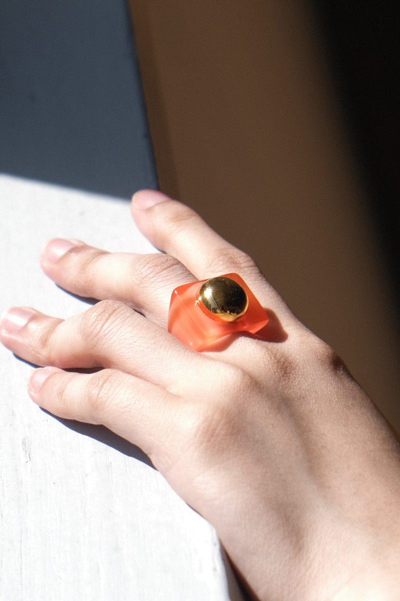 RECTANGLE RING / BLAZING ORANGE