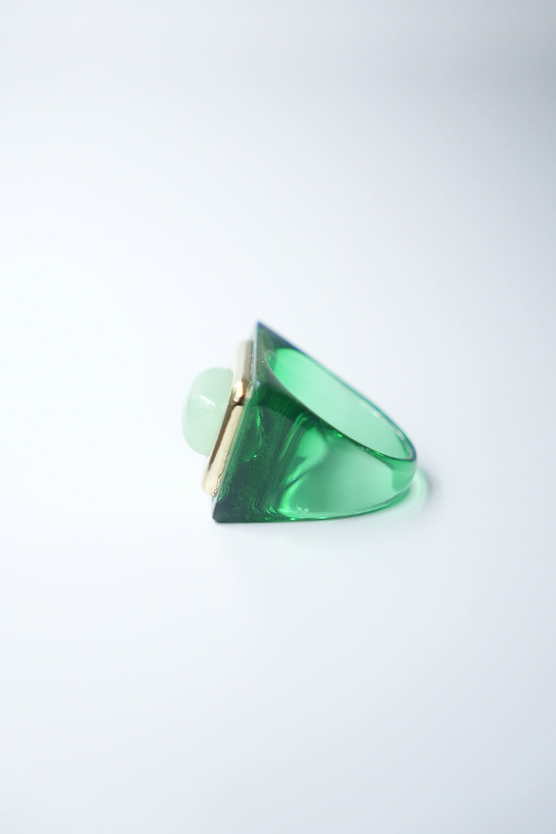 RECTANGLE RING / 제이드 산화 그린