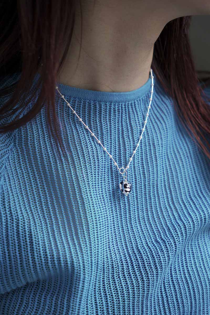 POSY CHOKER SPACE CADET / STERLING SILVER