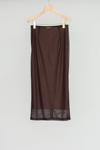 画像をギャラリービューアに読み込む, SHEER TRICOT SKIRT WITH INNER / CHOCOLATE