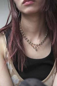 BONAR CLASP CHOKER GREEN / STERLING SILVER