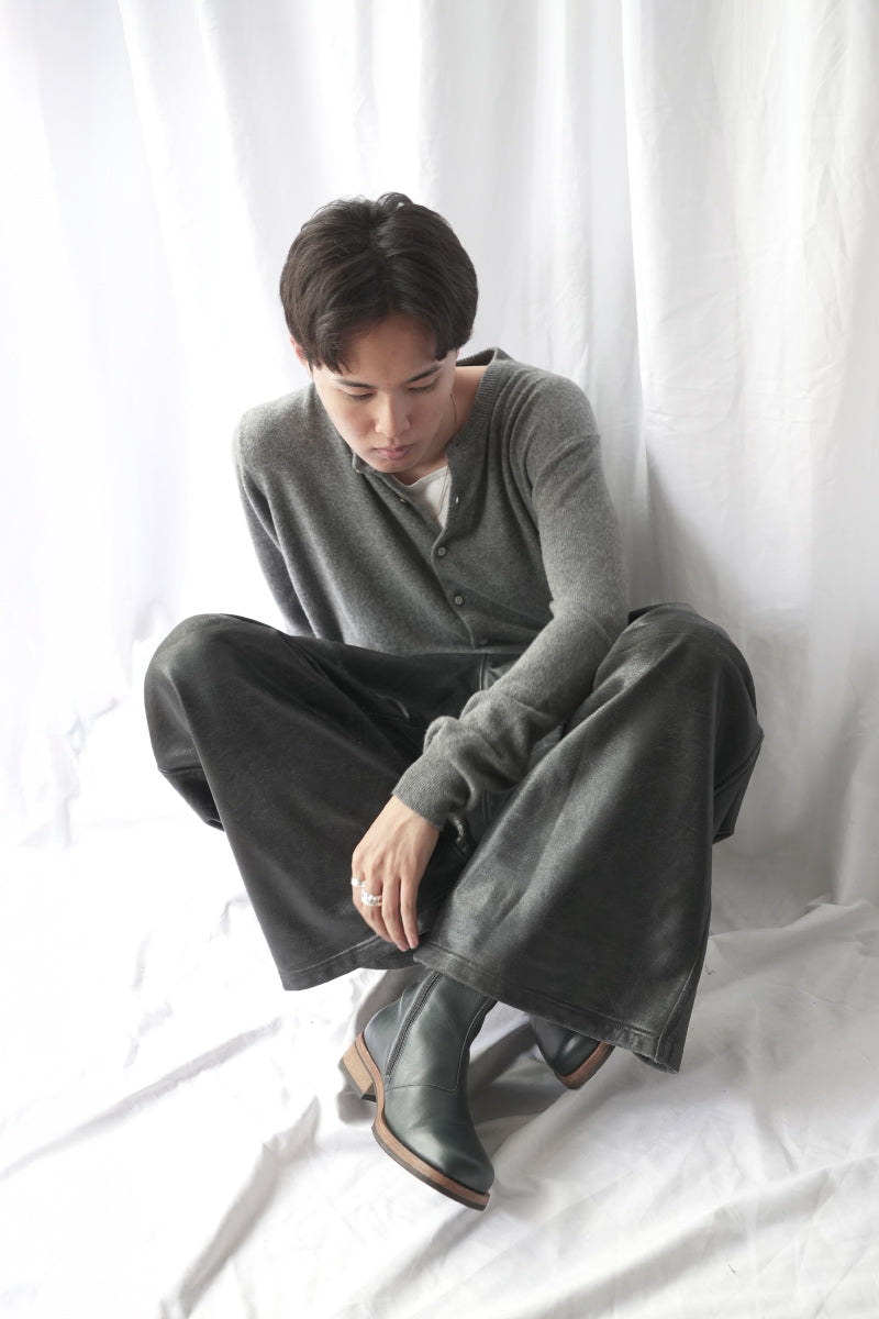 CRACKING COATED MILITARY PANTS .16 / DARK CHARCOAL BASE