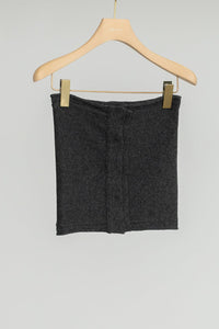 EXTRA FINE MERINO WOOL KNIT TUBE / CHARCOAL