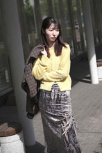 画像をギャラリービューアに読み込む, NYLON FUR KNIT CARDIGAN / YELLOW