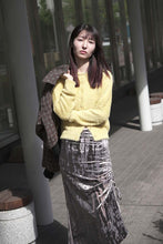 画像をギャラリービューアに読み込む, NYLON FUR KNIT CARDIGAN / YELLOW