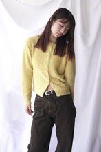 Load image into Gallery viewer, NYLON FUR KNIT CARDIGAN / YELLOW