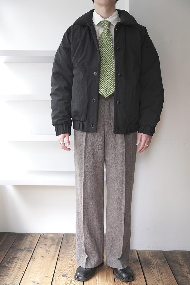 R19 DOWN-6 DOUBLE DOWN BLOUSON / BLACK RECYCLED NYLON