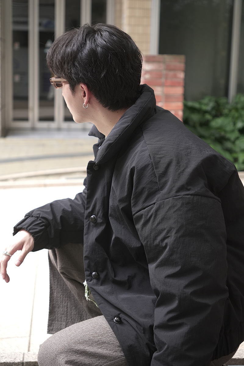 R19 DOWN-6 DOUBLE DOWN BLOUSON / BLACK RECYCLED NYLON