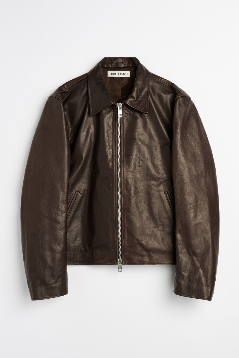 MINI JACKET / MATTED BROWN WAXED BOVINE [Expected to arrive in Autumn/Winter 2026]