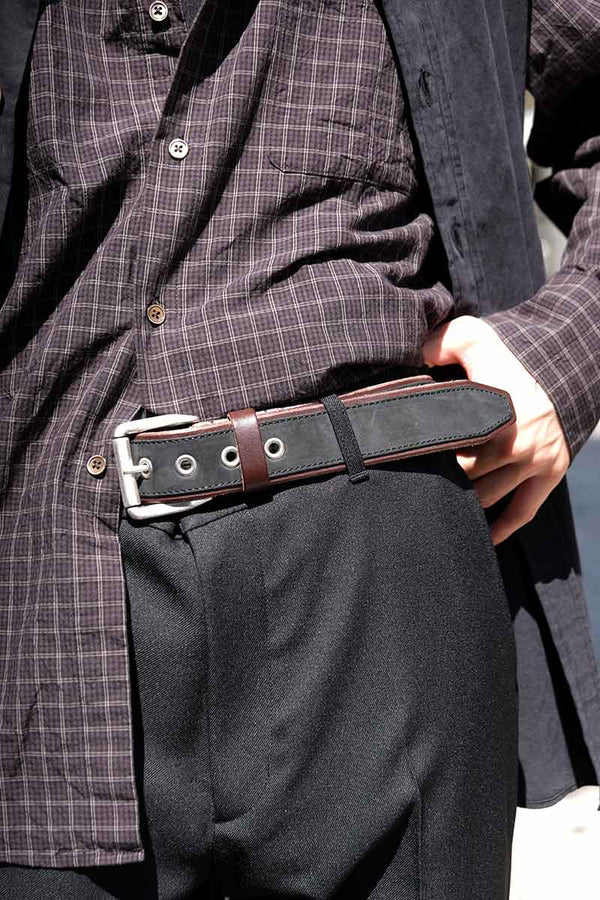 VERGE BELT / DARK NAVY VELVETEEN NUBUCK