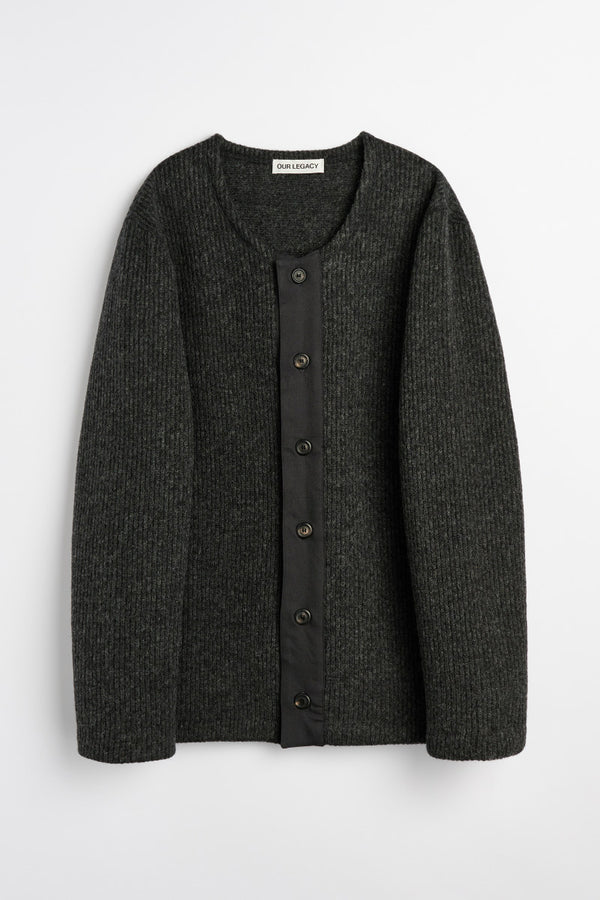 ULTRA ZIP CARDIGAN / BONE LOW TWIST MERINO [20% OFF]