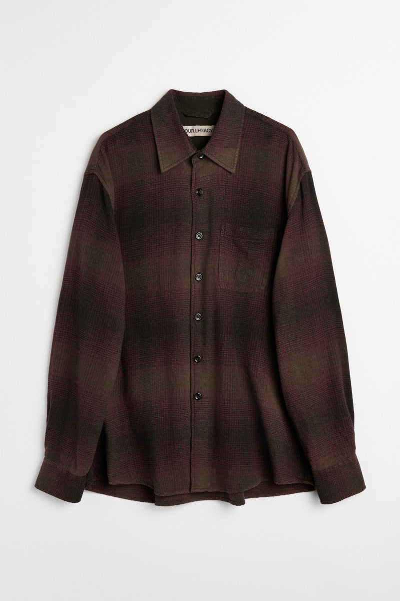 ABOVE SHIRT / CORDIAL DUSK CHECK GRAIN WEAVE [Scheduled for Autumn/Winter 2026 arrival]