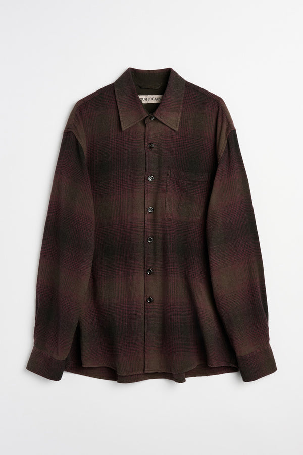 ABOVE SHIRT / CORDIAL DUSK CHECK GRAIN WEAVE [Scheduled for Autumn/Winter 2026 arrival]