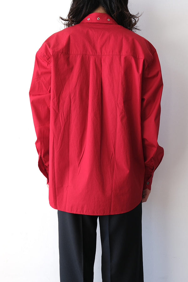 ABOVE SHIRT / LIPSTICK RED SUPER POPLIN