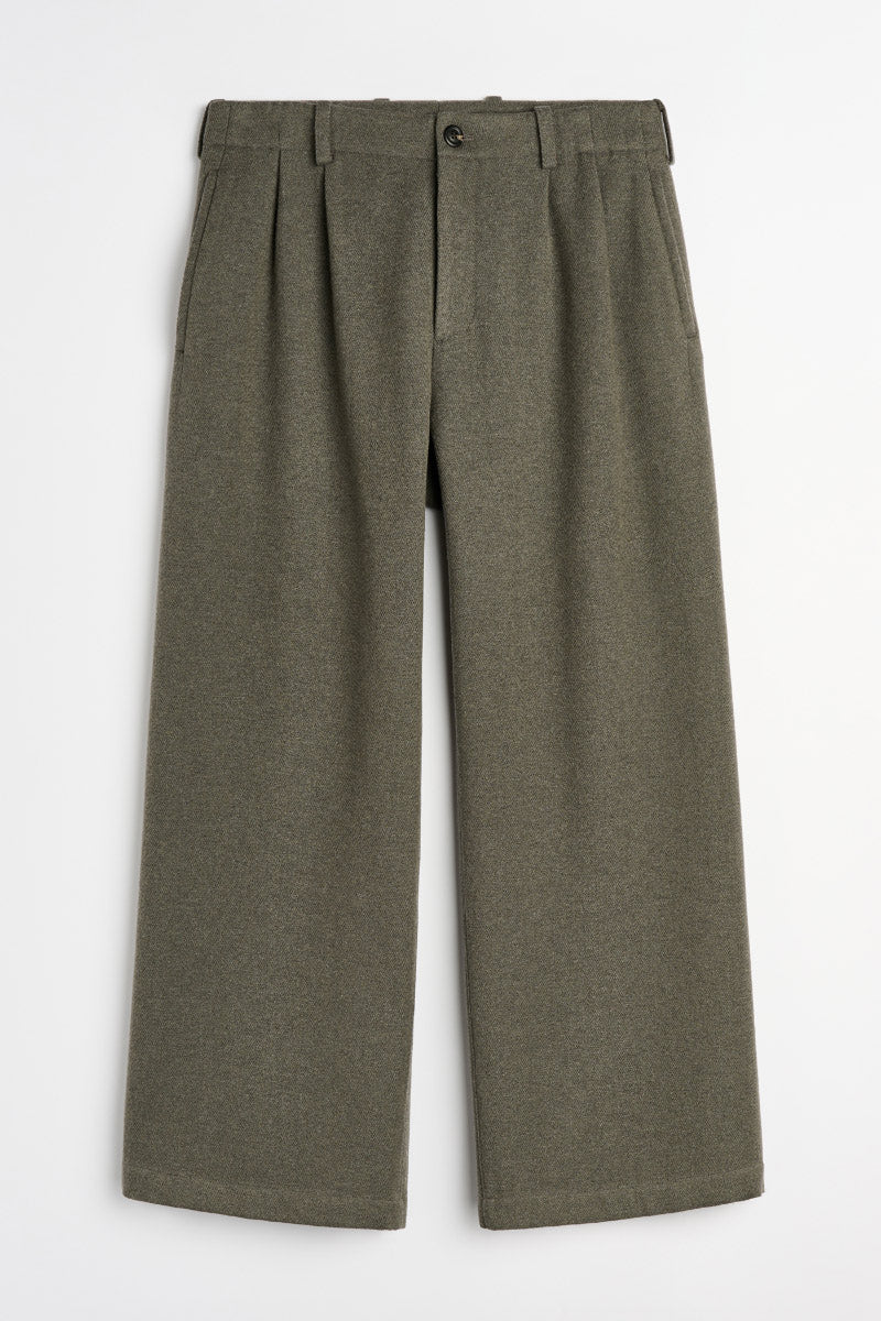 BRIDGE CHINO / NIGHT PINE FISHBONE BOUND WOOL