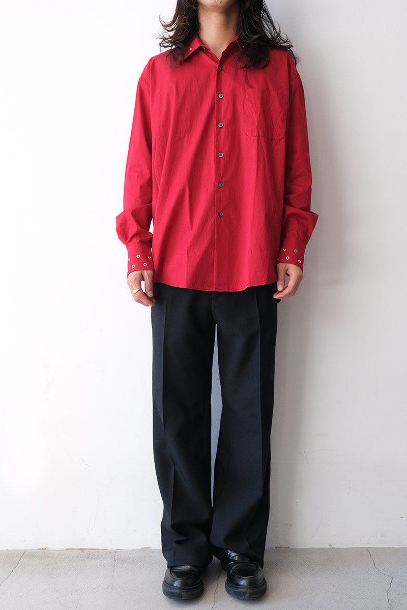 ABOVE SHIRT / LIPSTICK RED SUPER POPLIN