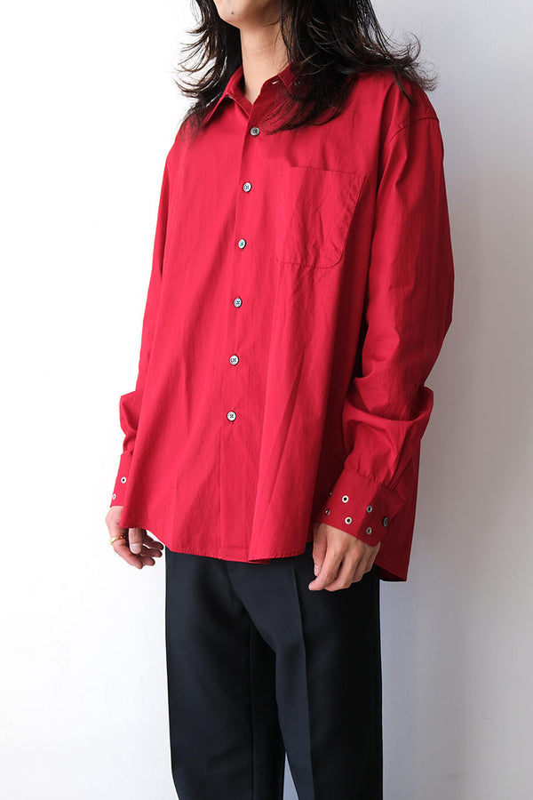 ABOVE SHIRT / LIPSTICK RED SUPER POPLIN