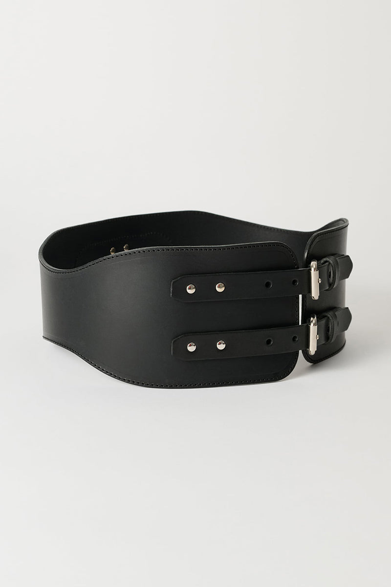 GIRDLE BELT / SLOW BLACK ARID BULL HIDE