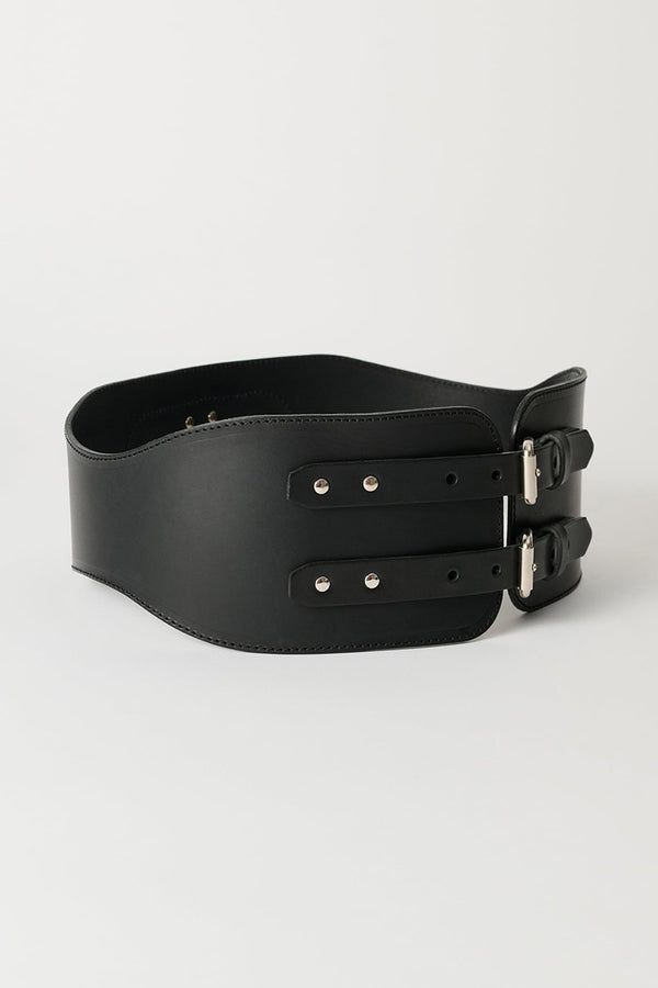 GIRDLE BELT / SLOW BLACK ARID BULL HIDE
