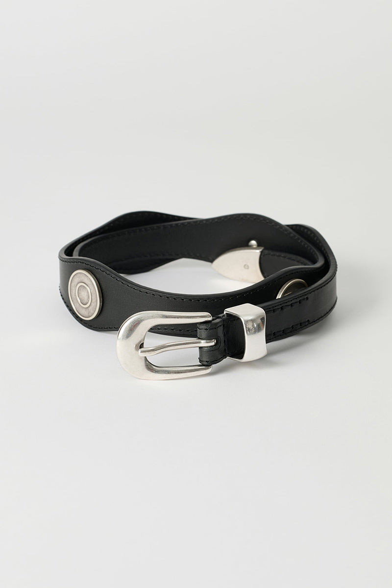 OUR LEGACY | WAVE BELT / SLOW BLACK ARID BULL HIDE ウエスタン