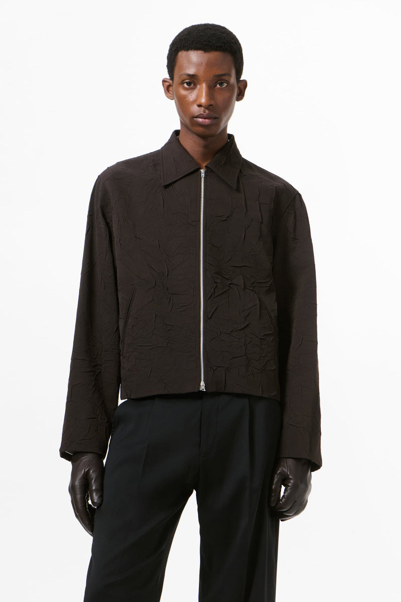 MINI JACKET / OBSCURA BROWN IMPRINT WOOL