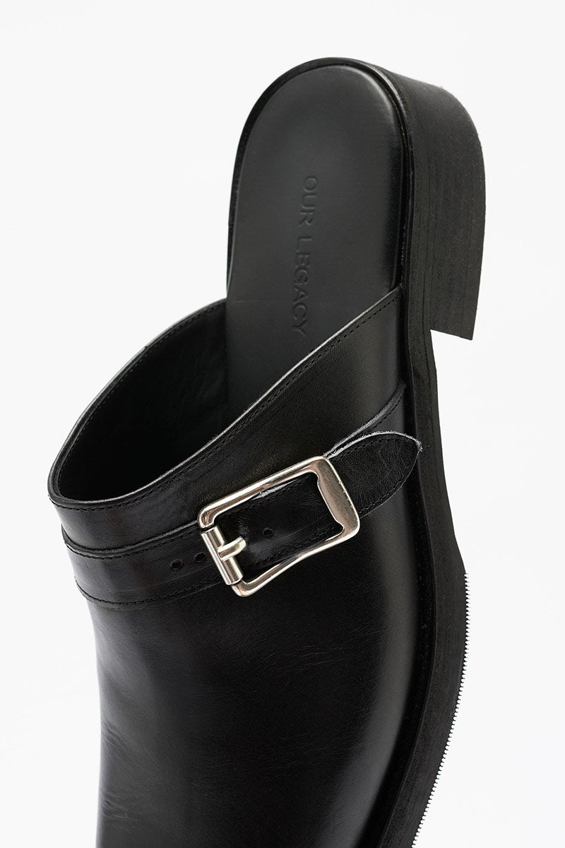CAMION MULE / BLACK LEATHER