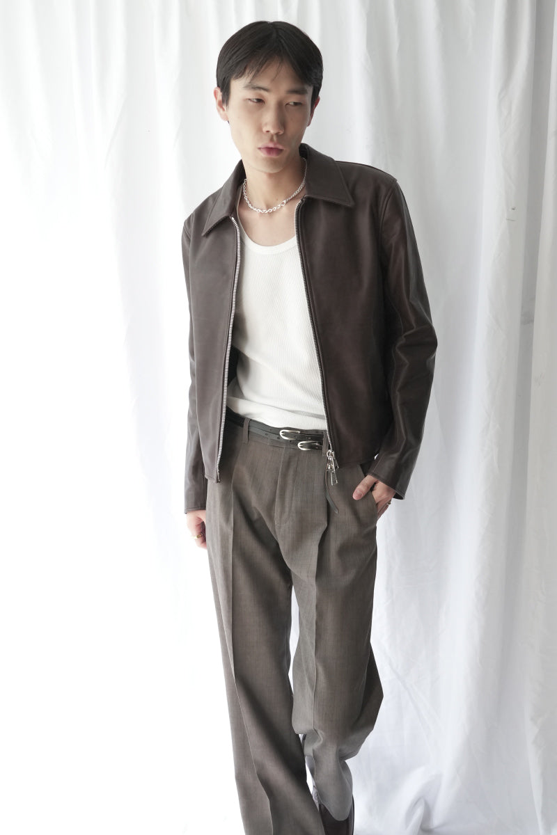 MINI JACKET / MATTED BROWN WAXED BOVINE [Expected to arrive in Autumn/Winter 2026]