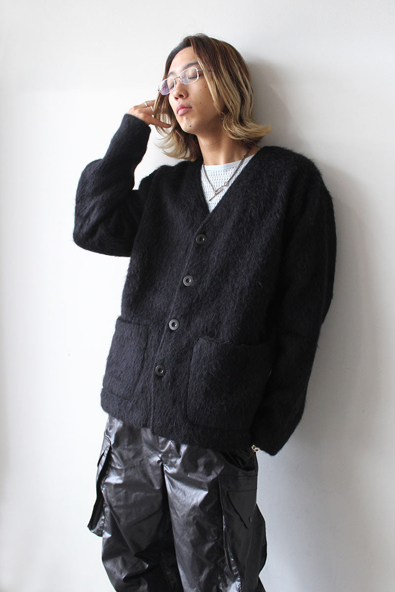 CARDIGAN / BLACK MOHAIR