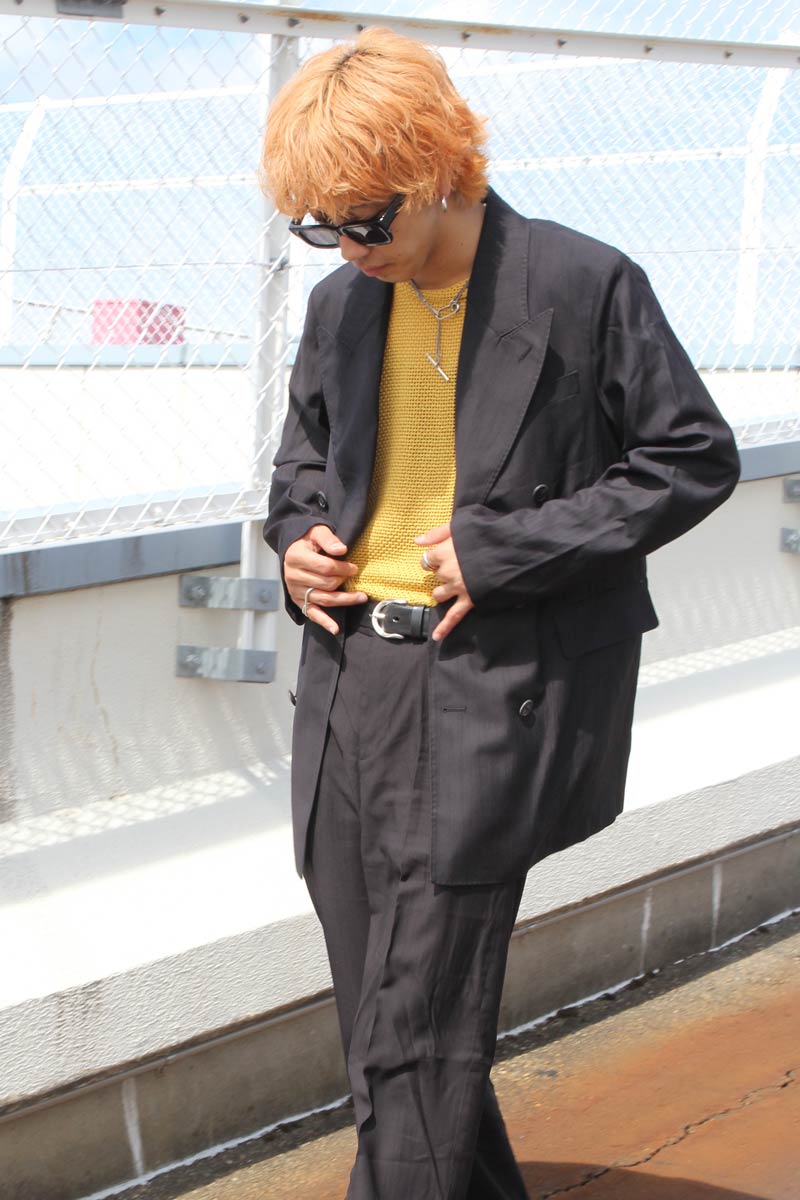 OUR LAGACY | SHARP DB BLAZER / BLACK EXPERIENCED VISCOSE ダブル