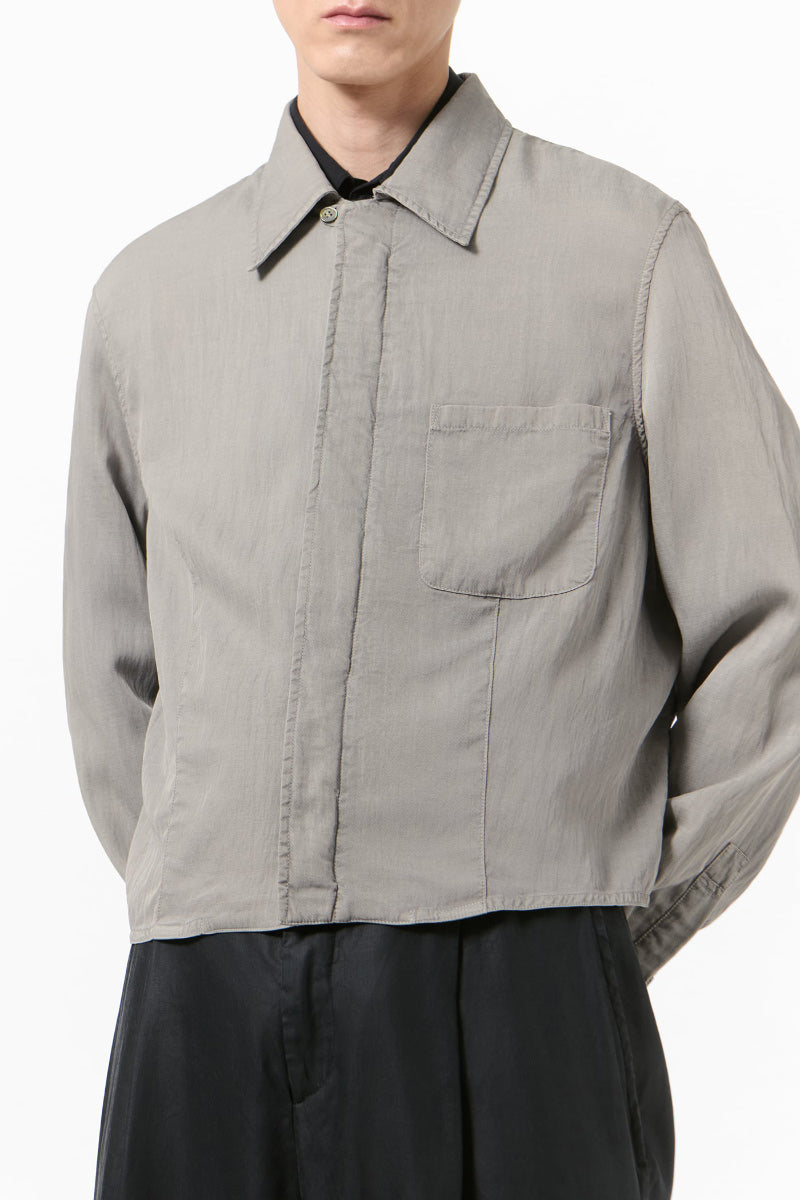 SIFT ZIP SHIRT / WARM GRAVEL WARMTH VISCOSE