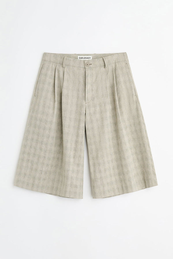 SPLIT SHORTS / SAGE TRAIL CHECK DRYLINE WEAVE