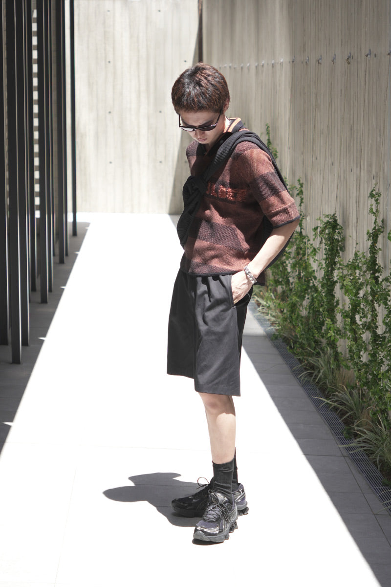 PONTE SHORTS / STUDIO BLACK MICRO CANVAS