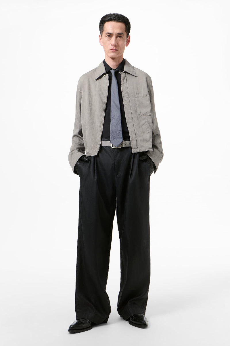 SIFT ZIP SHIRT / WARM GRAVEL WARMTH VISCOSE