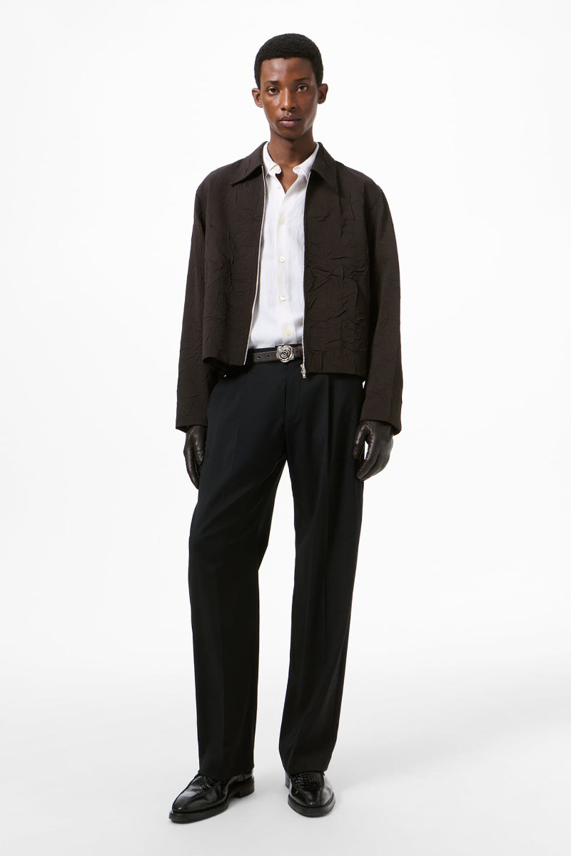 MINI JACKET / OBSCURA BROWN IMPRINT WOOL