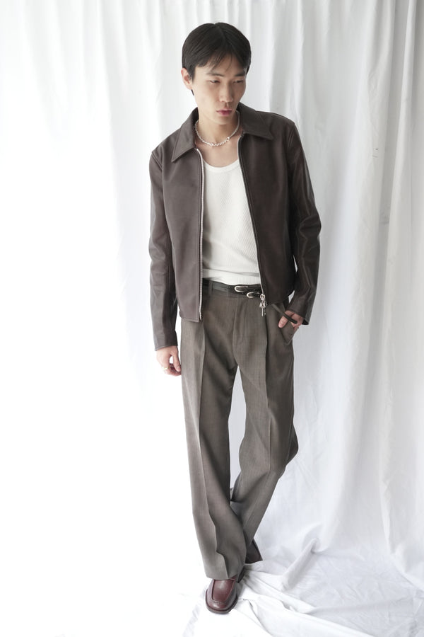 SLACK TROUSERS / MALTINTO UMBER MARL WOOL