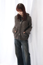 Load image into Gallery viewer, LEVEL HOOD / VANISE BROWN STRIPE ISELS WOOL [20%OFF]