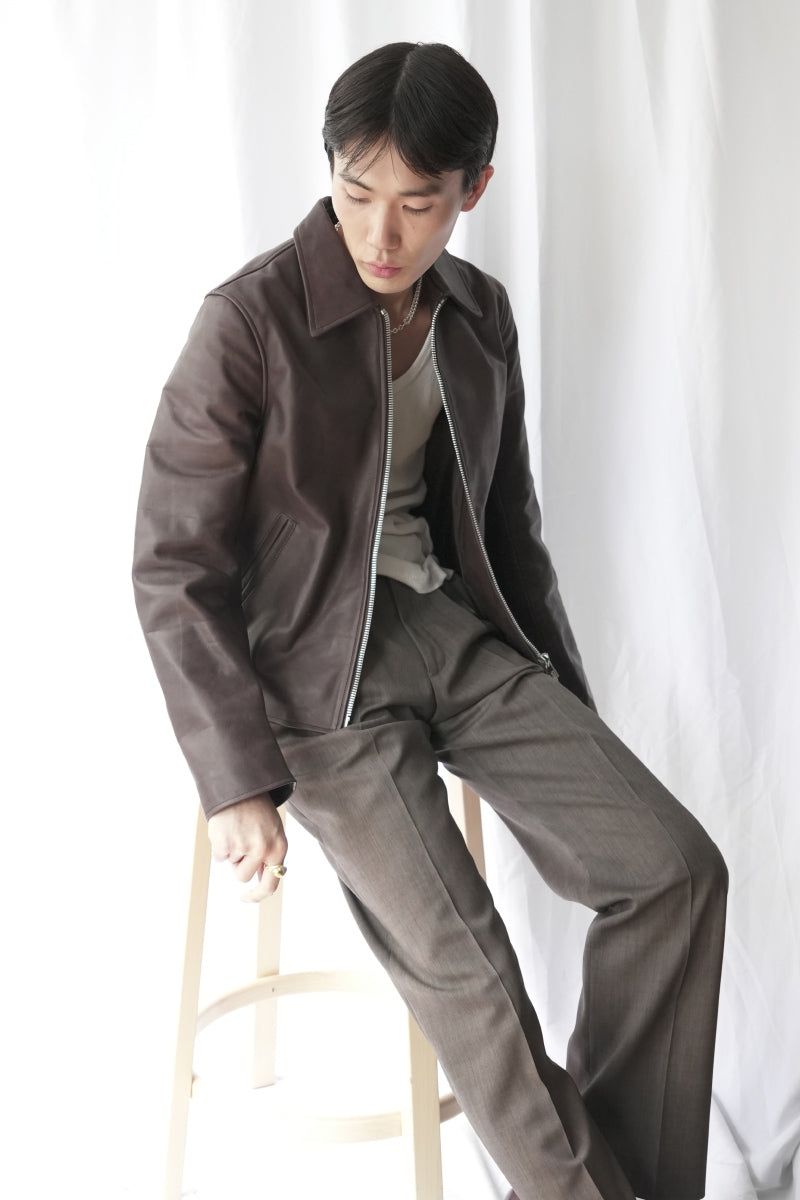 MINI JACKET / MATTED BROWN WAXED BOVINE [Expected to arrive in Autumn/Winter 2026]