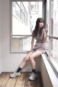 MARY TOP / BROWN GINGHAM