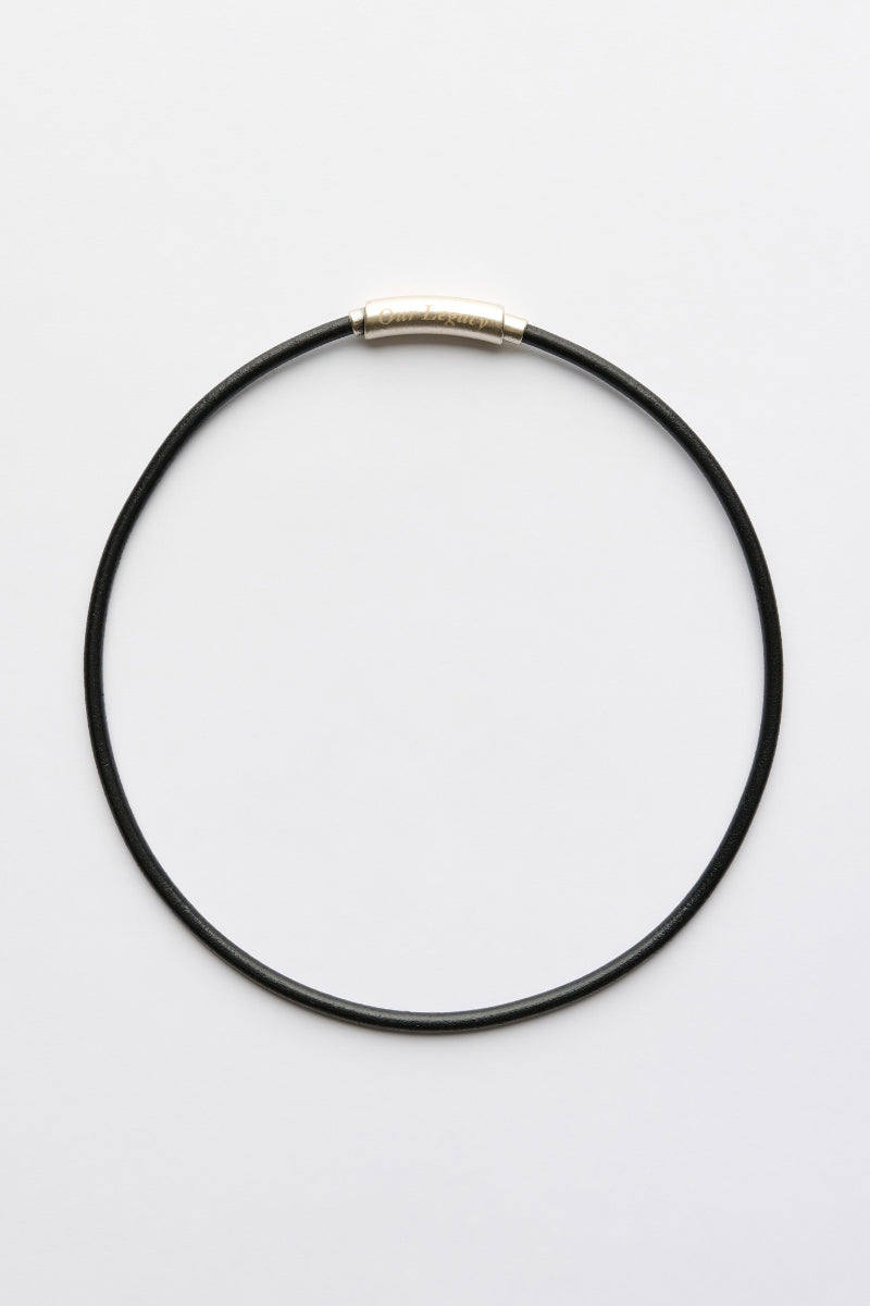UDON NECKLACE / BLACK LEATHER [Scheduled for 26AW arrival]