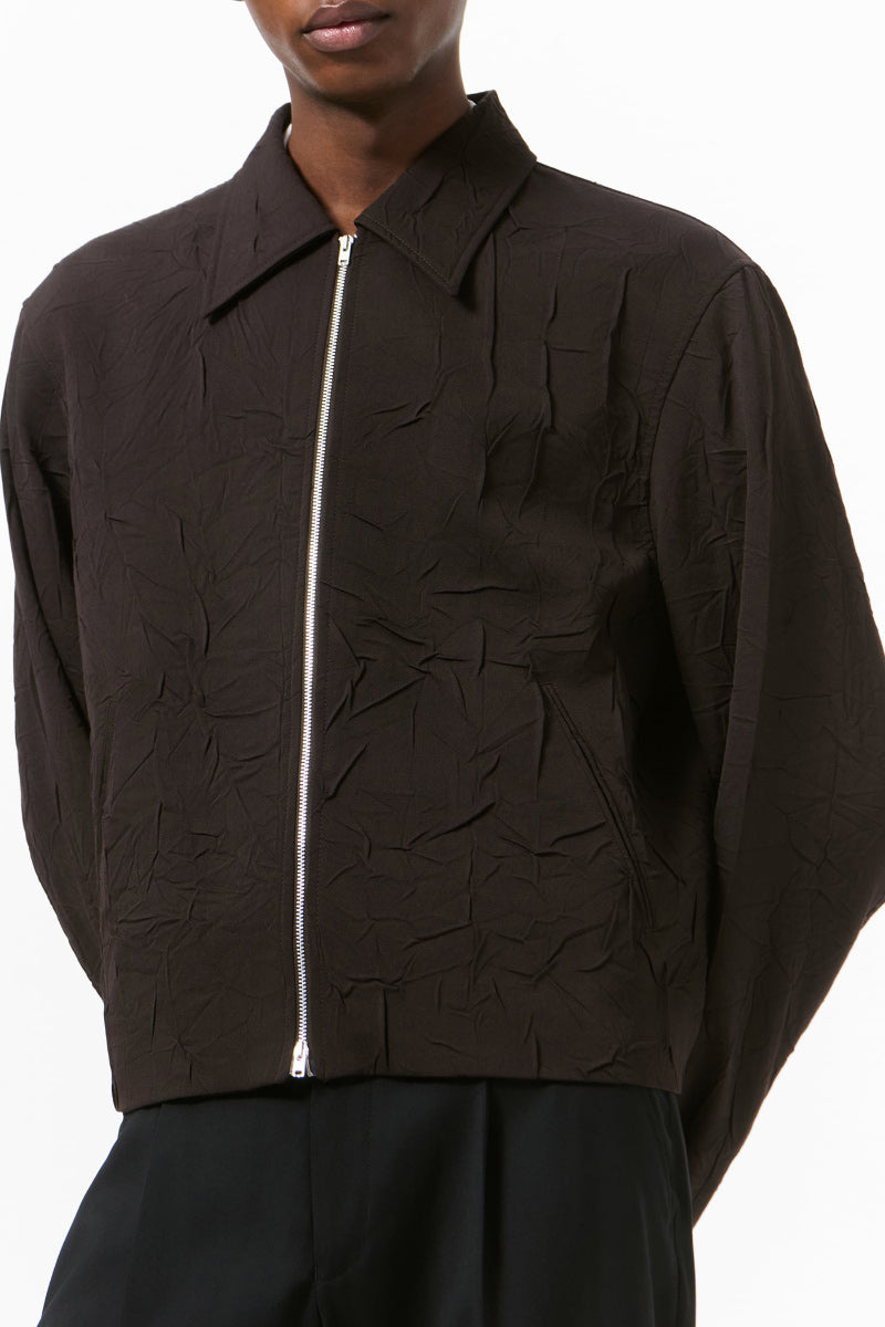 MINI JACKET / OBSCURA BROWN IMPRINT WOOL