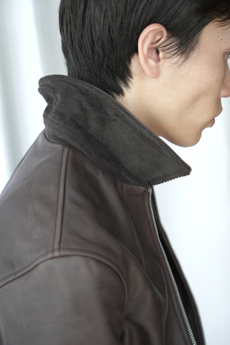 MINI JACKET / MATTED BROWN WAXED BOVINE [Expected to arrive in Autumn/Winter 2026]