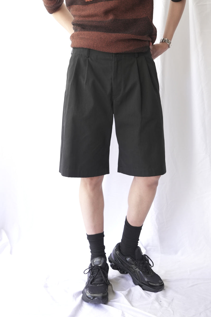 PONTE SHORTS / STUDIO BLACK MICRO CANVAS