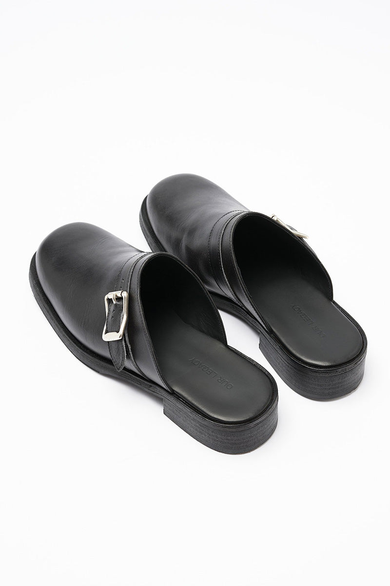 CAMION MULE / BLACK LEATHER