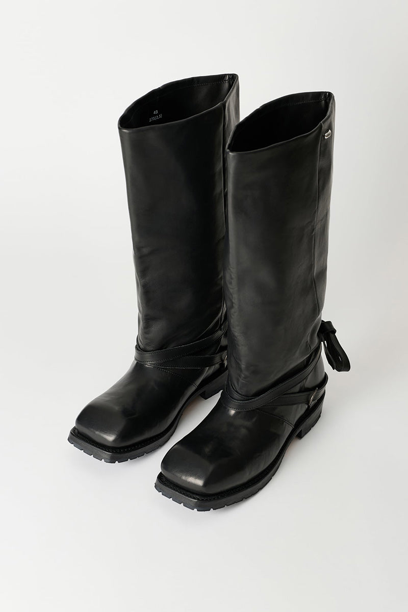 OUR LEGACY | HIGH ENGINE BOOT / BLACK TENSILE CATTLE HIDE レザー