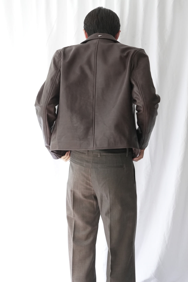 MINI JACKET / MATTED BROWN WAXED BOVINE [Expected to arrive in Autumn/Winter 2026]