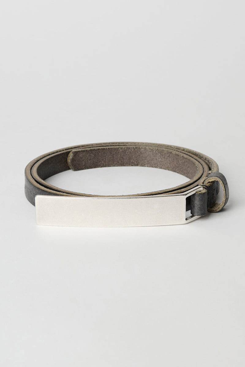 OUR LEGACY | STRAP BELT / SOFT COAL TORN BOVIN ストラップレザー