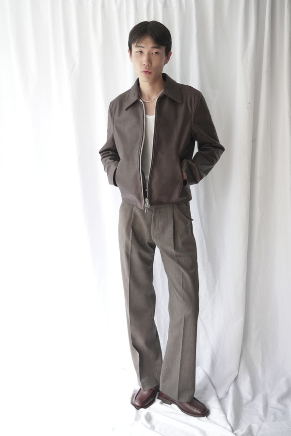 SLACK TROUSERS / MALTINTO UMBER MARL WOOL